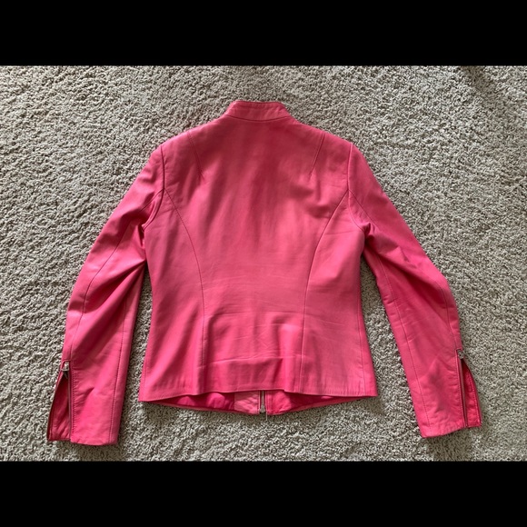 Danier leather fitted jacket - Hot Pink - Picture 9 of 10
